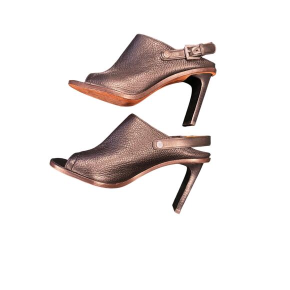 VINTAGE COACH Mackenzie Open Toe Slip On Leather Shoes in Sz 7.5 - Picture 3 of 7